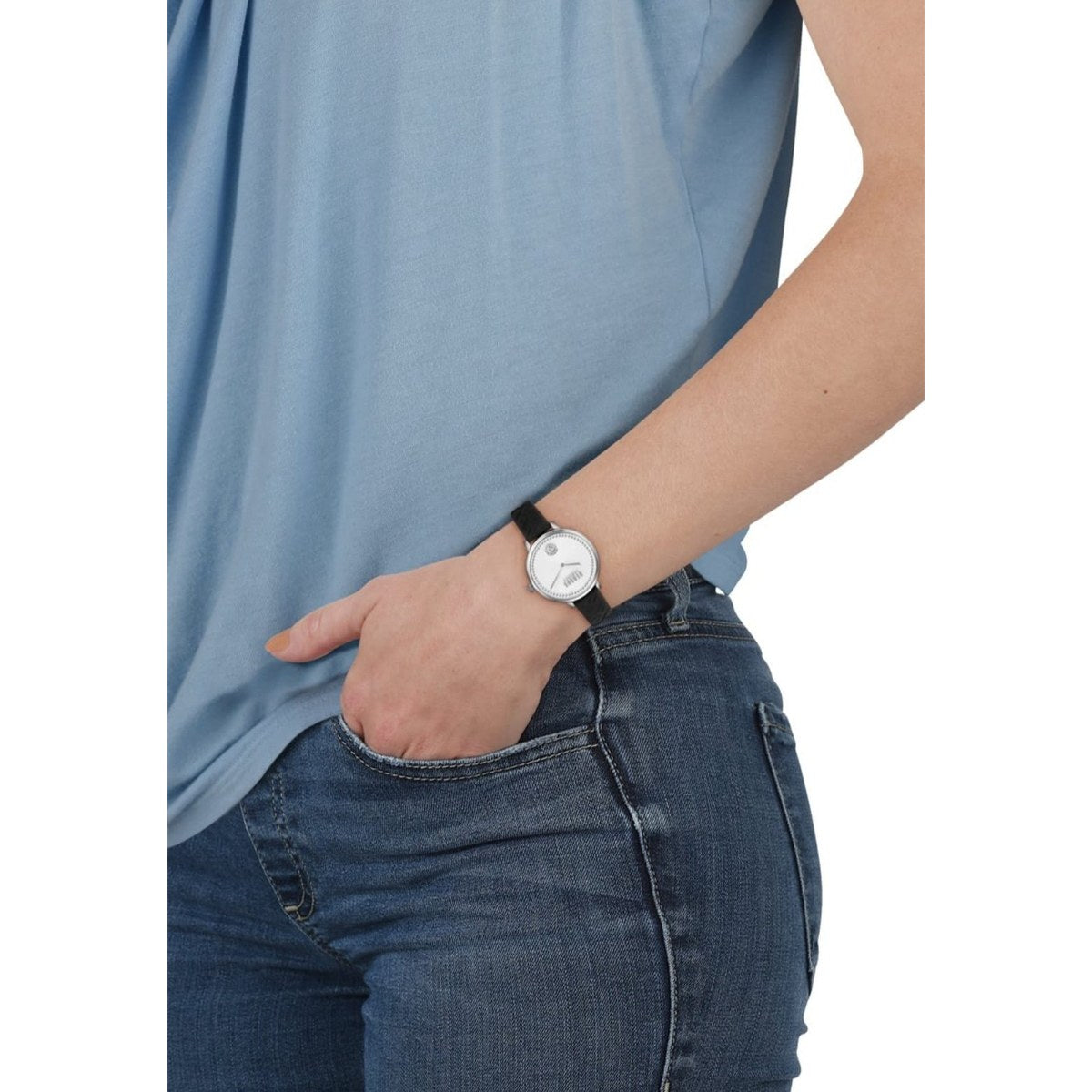 Soho Black leather Watch