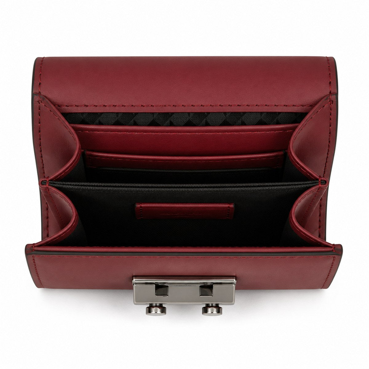 k/klassik contrast compact wallet - Burgundy
