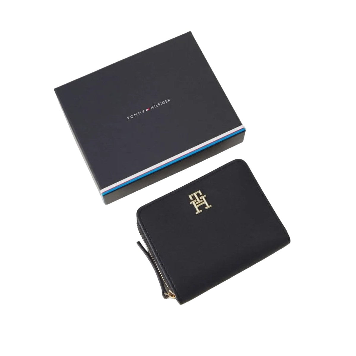 Monogram Zip-Around Wallet – Navy