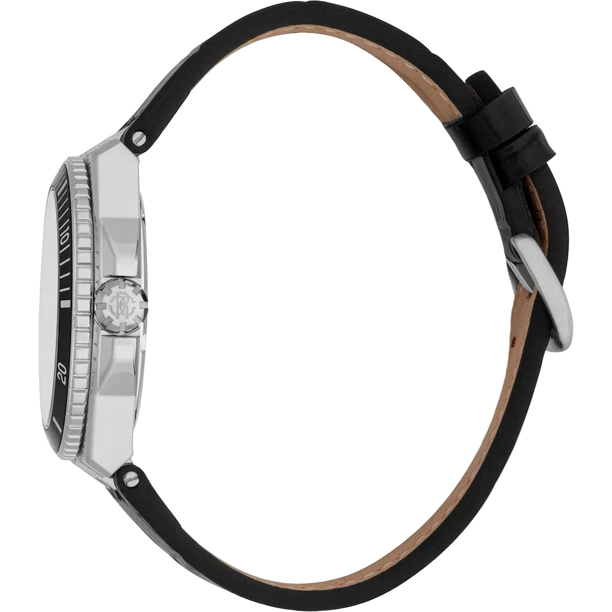 Leather Sport Diver Watch - Black