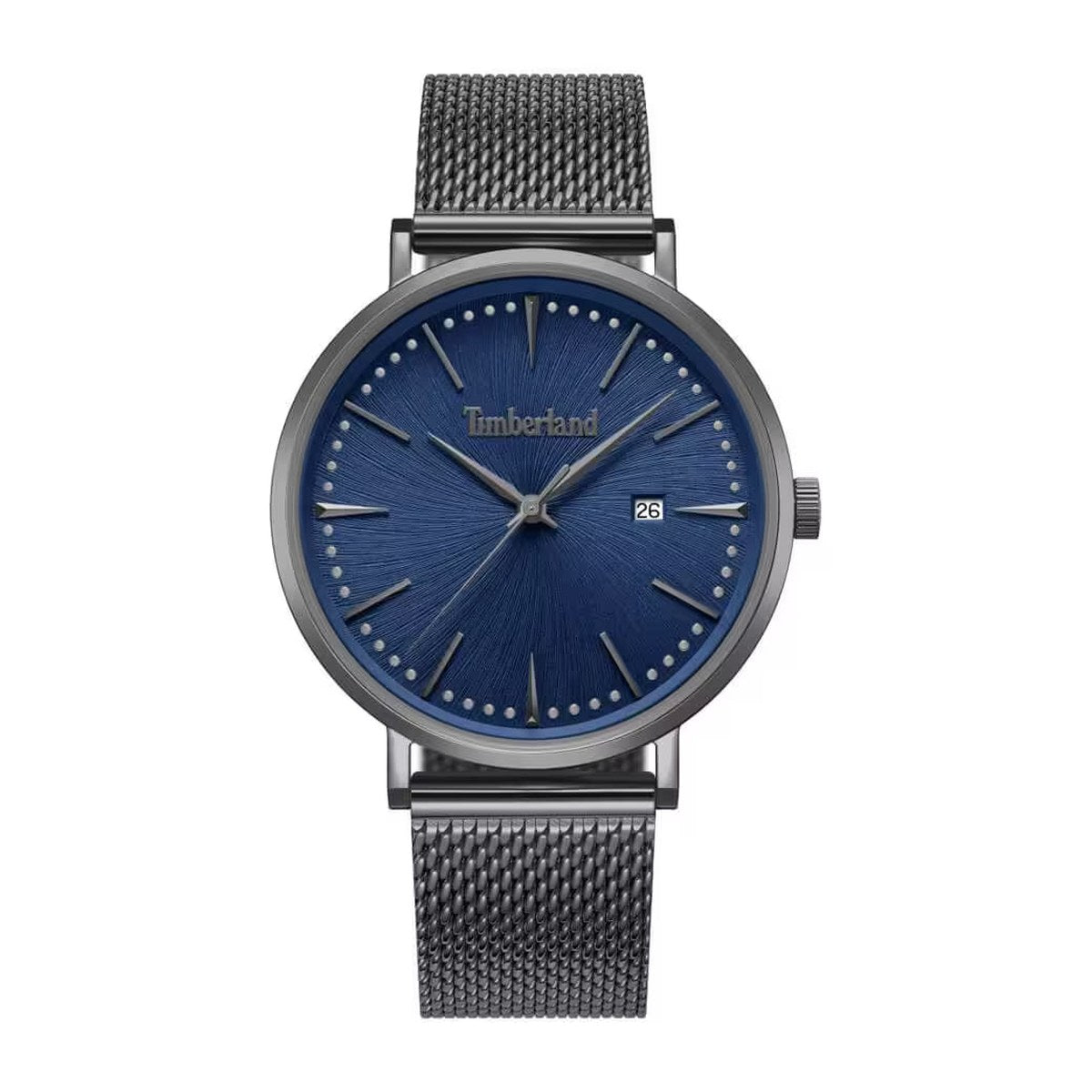Blue Dial Gunmetal Mesh Bracelet Watch