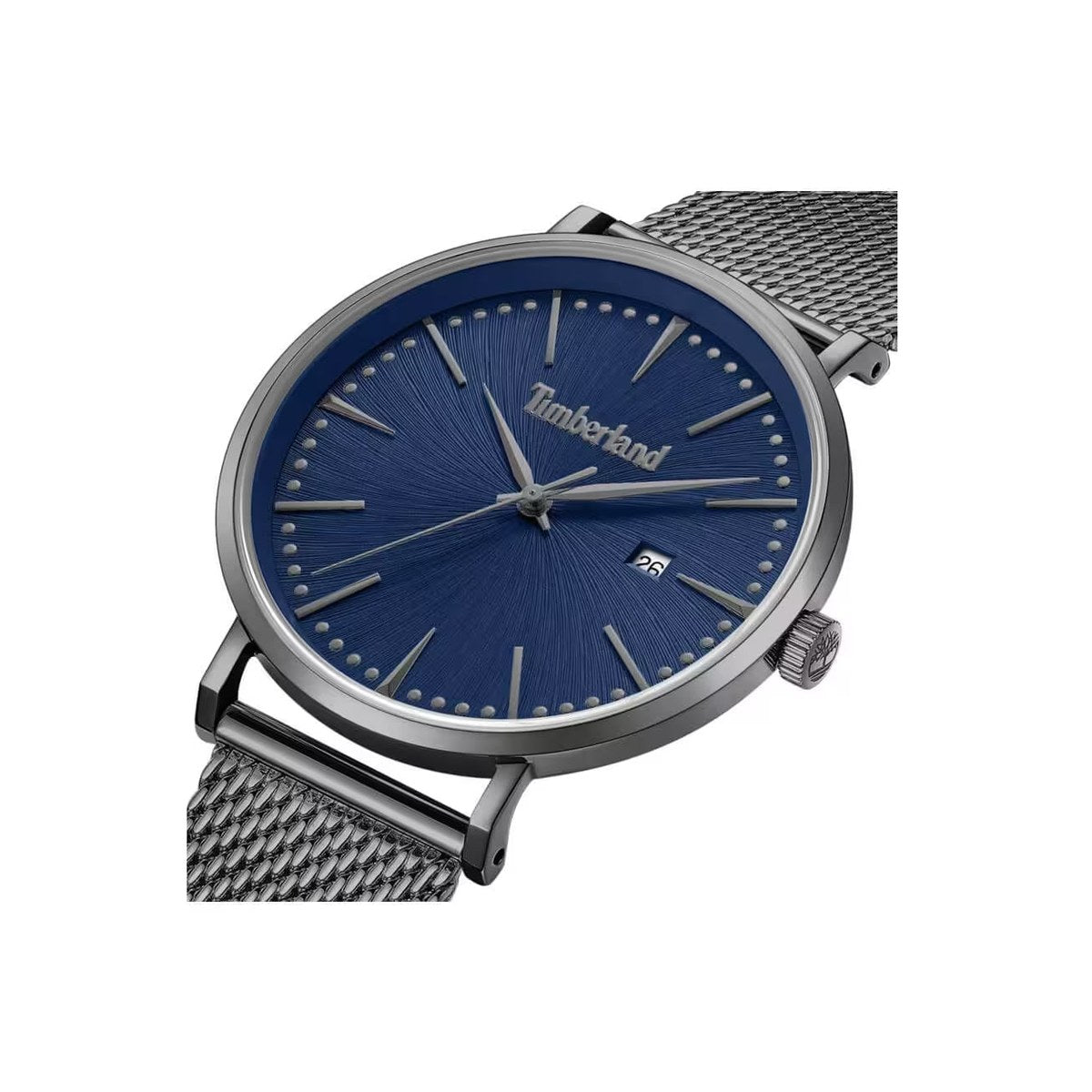 Blue Dial Gunmetal Mesh Bracelet Watch