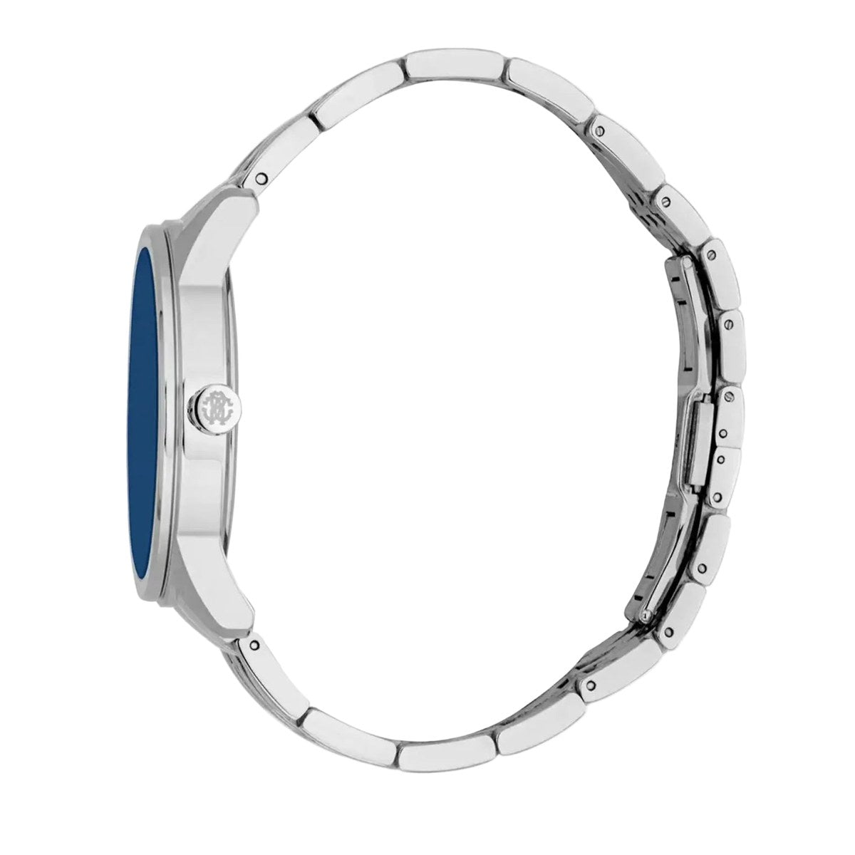 Silver Stainless Steel Blue Dial Watch